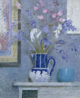Mantlepiece: Vase of Flowers ' on mantlepiece