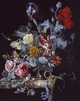 Aelst: A Vase of Flowers with a Watch