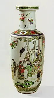 Overglaze: Vase with Overglaze Enamel Decoration