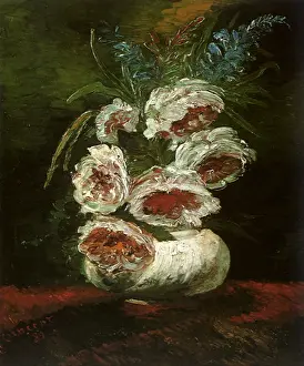 Lifes: Vase with Peonies, by Van Gogh