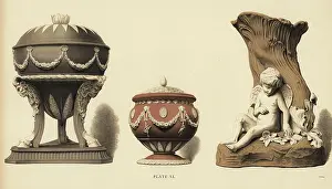 Festoons: Three vases in different forms