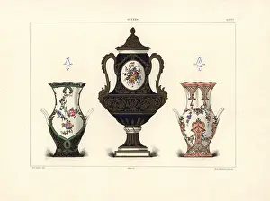 Gillot: Vases with floral decoration