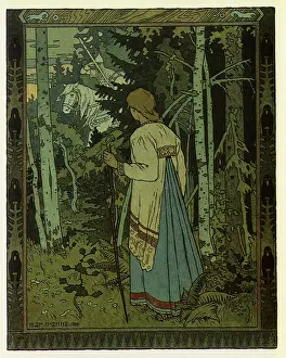 Bilibin: Vasilisa and the White Horseman