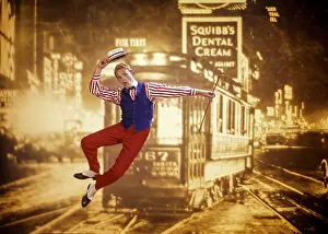 Clicking: Vaudeville Era Tap Dancing Man Jumping up and Clicking