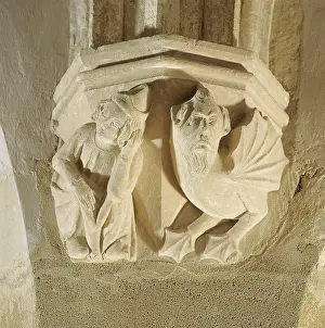 Grotesques: Vault console of the chapter house of Sopron