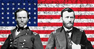 Iconic: Vector artwork of General Sherman and General