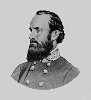 Vector portrait of General Thomas Stonewall Jackson