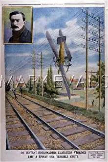 Douai: VEDRINES CRASHES 1912