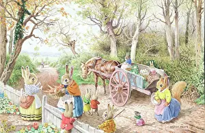 Groceries: The Vegetable Cart with Rabbits