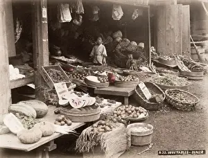 Freshness: Vegetable shop, stall, Japan