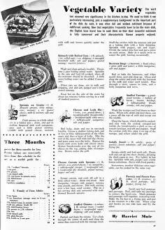 Vegetarian: Vegetable variety, 1943