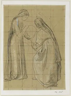 Charcoal: Two veiled women