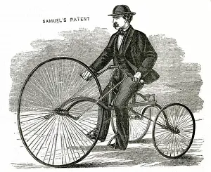 Tricycles: Velocipede, early form of bicycle 1869