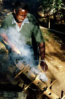 Spacers: Venancio Mbande burning holes in key spacers for the