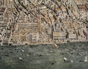 Demographic: Venice (17th c.). Detail of Saint Mark's Square