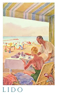 Sunbathers: Venice - 1930s brochure back cover