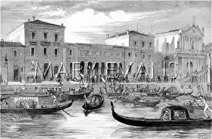 Gondoliers: VENICE/CANAL/TRAIN 1875