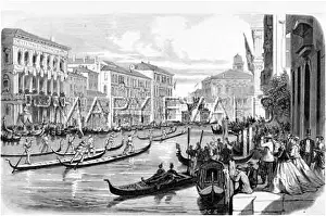 Gondoliers: VENICE/GRAND CANAL 1866