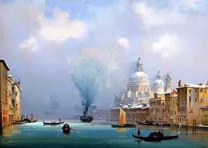 Ippolito: Venice under the snow, painting