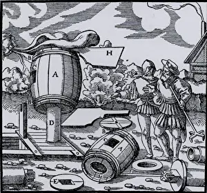 Vane: Mine ventilation shaft topped with a device to