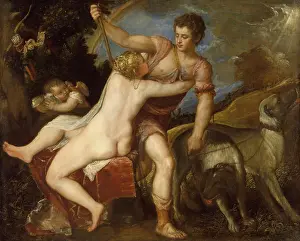 Adonis: Venus and Adonis, by Titian