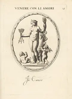 Abraham Blooteling: Venus and Cupids with darts, wheat and grapes