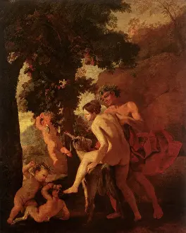Putto: Venus, a Faun and Putti, by Poussin