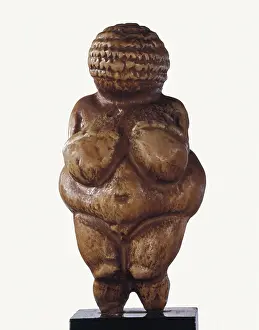 Gravettian: Venus of Willendorf. Paleolithic art