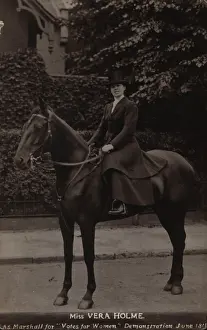 Holme: Vera Holme Marshal at Suffragette March