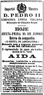 Aida: VERDI, Giuseppe (1813-1901). Performance of the