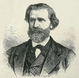 Maschera: VERDI, Giuseppe (1813-1901). Portrait appeared