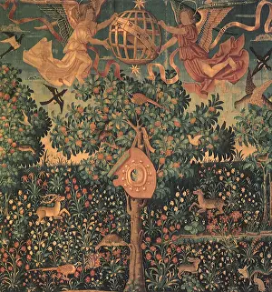 Tapestries: Verdure with The Arms of Miro, tapestry