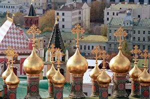 Cathedrals: Verkhospassky Cathedral domes, 1998