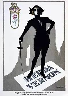 Hedda: Vernon, Hedda, * 1886, German actress, poster
