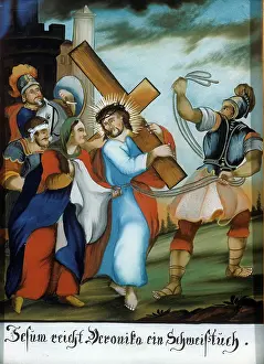 Oberbayern: Veronica wipes with the veil the face of Jesus