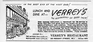 Feb21: Verrey's restaurant advertisement