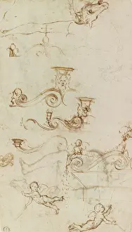 Seperate: Verso: Sheet of studies mainly of ornamental details