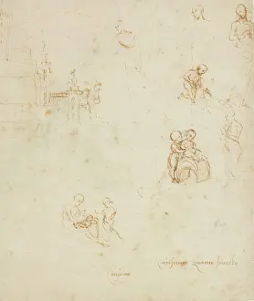 Signorelli: Verso: Various Figure Studies