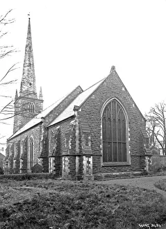 Lisburn: A vertical view of a Church and Lisburn Cathedral