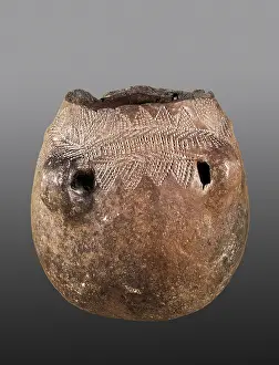 Insides: Vessel with cardial decoration. Neolithic art