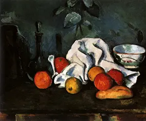 Loaf: Vessels, Fruit and Cloth, by Paul Cezanne