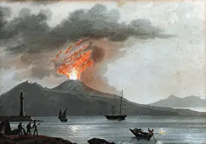 Viewed: Vesuvius during one of its early 19th century