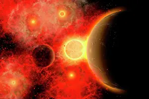 Milky: A vibrant star cluster with alien planets in orbit