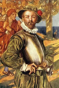 Naw001: Vice Admiral Sir Francis Drake Looking at Camera