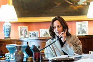 Bstp: Vice President Kamala Harris talks on the phone
