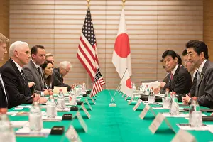 Shinzo: Vice President Mike Pence attends a bilateral