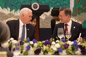 Translators: Vice President Mike Pence attends a dinner