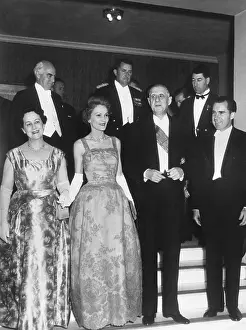 Degaulle: Vice President and Pat Nixon at a dinner given