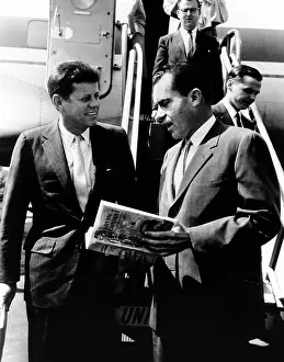 Chicagos: Vice-President Richard Nixon (right) and ?