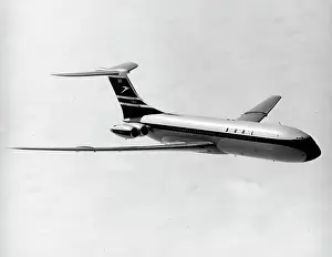 The Hugh W. Cowin Aviation Collection: Vickers VC-10 (forward view) aloft of BOAC's G-ARVB